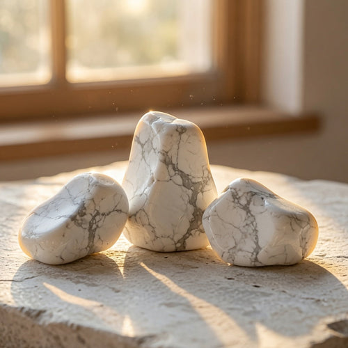 Natural Howlite Raw Stone — Calm & Stress Relief Crystal