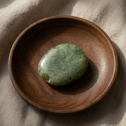 Natural Burmese Jade Lotus Bead Bracelet — Harmony & Abundance Amulet