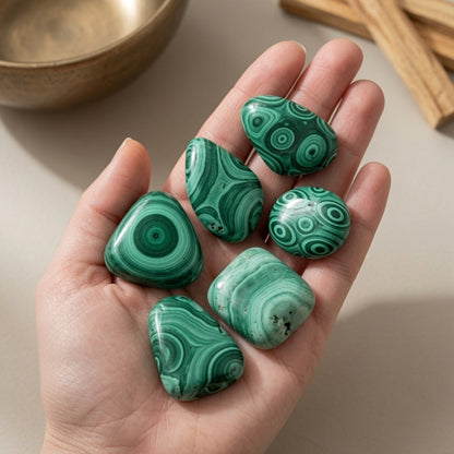 Natural Green Malachite Raw Stone — Transformation & Protection Crystal