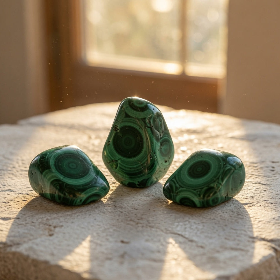 Natural Green Malachite Raw Stone — Transformation & Protection Crystal