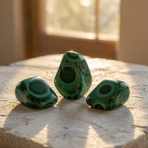 Natural Green Malachite Raw Stone — Transformation & Protection Crystal