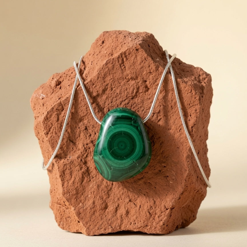 Natural Green Malachite Raw Stone — Transformation & Protection Crystal