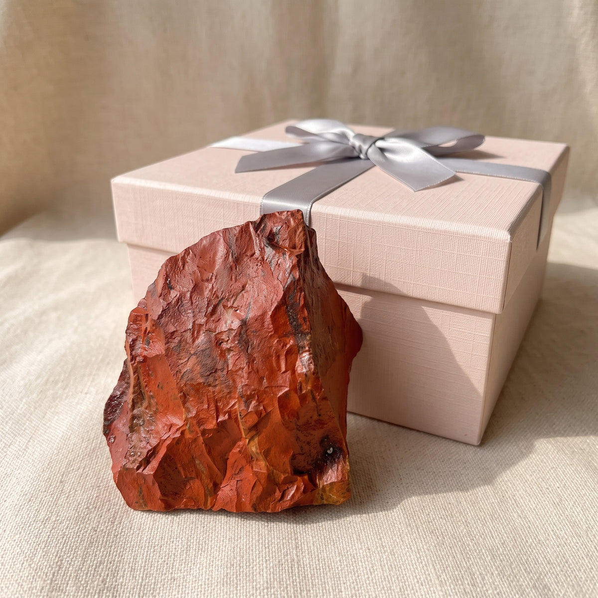 Red jasper with Stones and Rockz pink gift box