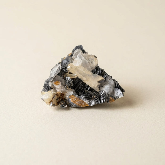 Specularite hematite specimen with sparkling silver blades