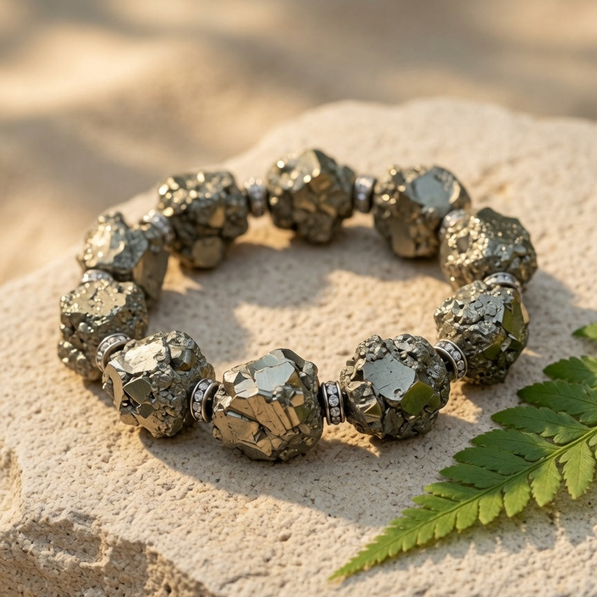 Natural Pyrite Rough Stone Specimen — Abundance & Manifestation Crystal