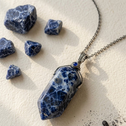Natural Blue Sodalite Rough Stone — Truth & Clear Communication Crystal
