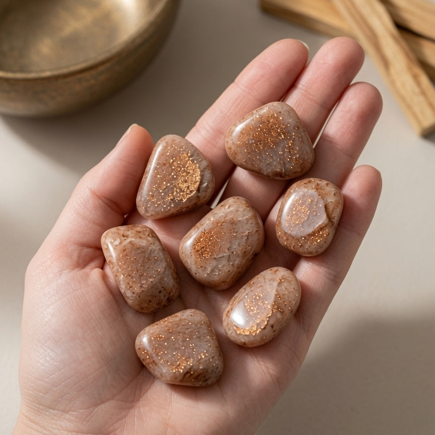 Natural Sunstone Raw Stone — Joy & Vitality Crystal