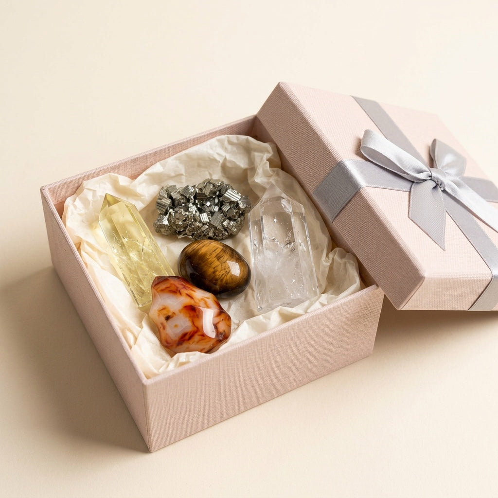 The Ambition Altar in the Stones and Rockz pink gift box