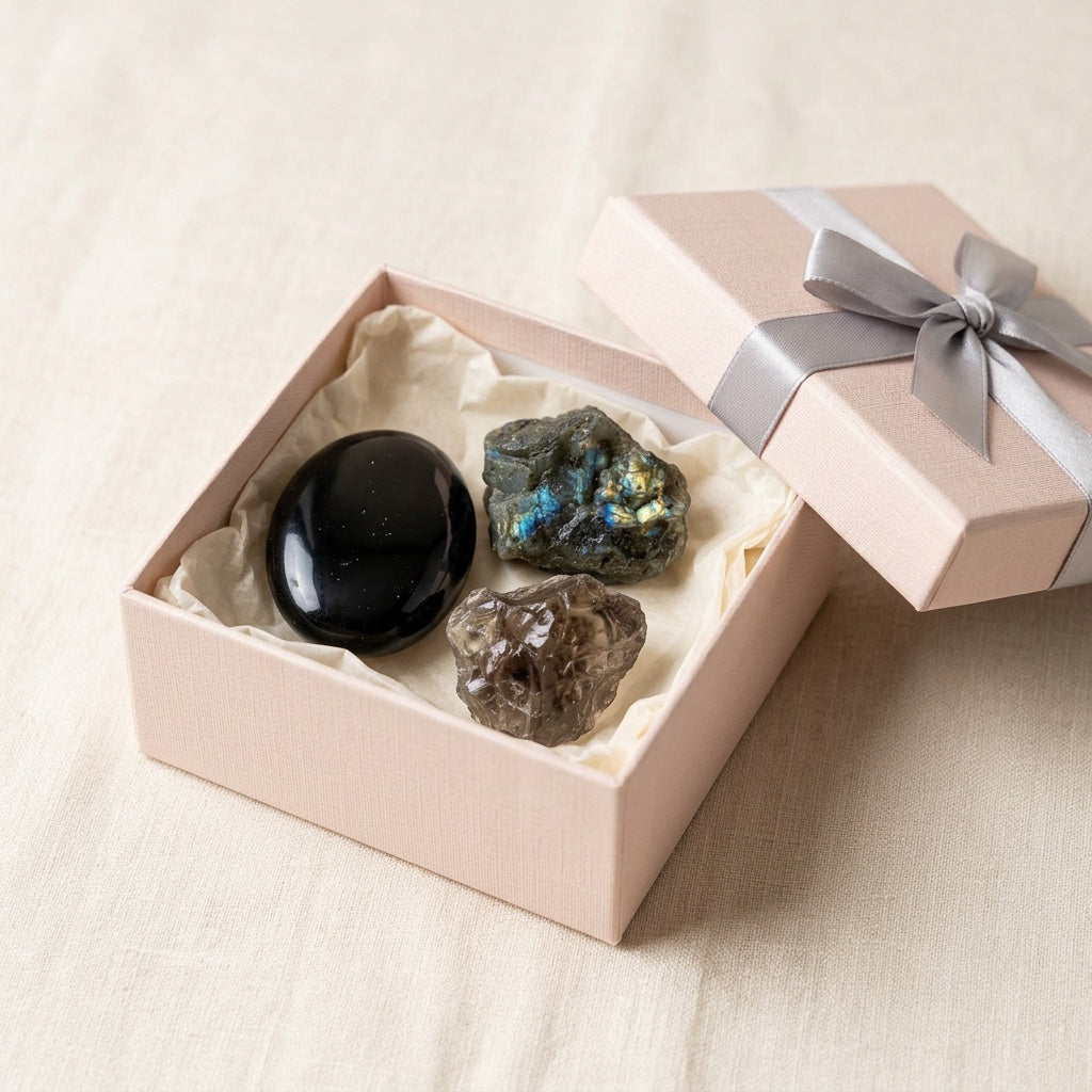 The Boundary Builder in the Stones and Rockz pink gift box
