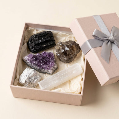 The Full Reset in the Stones and Rockz pink gift box