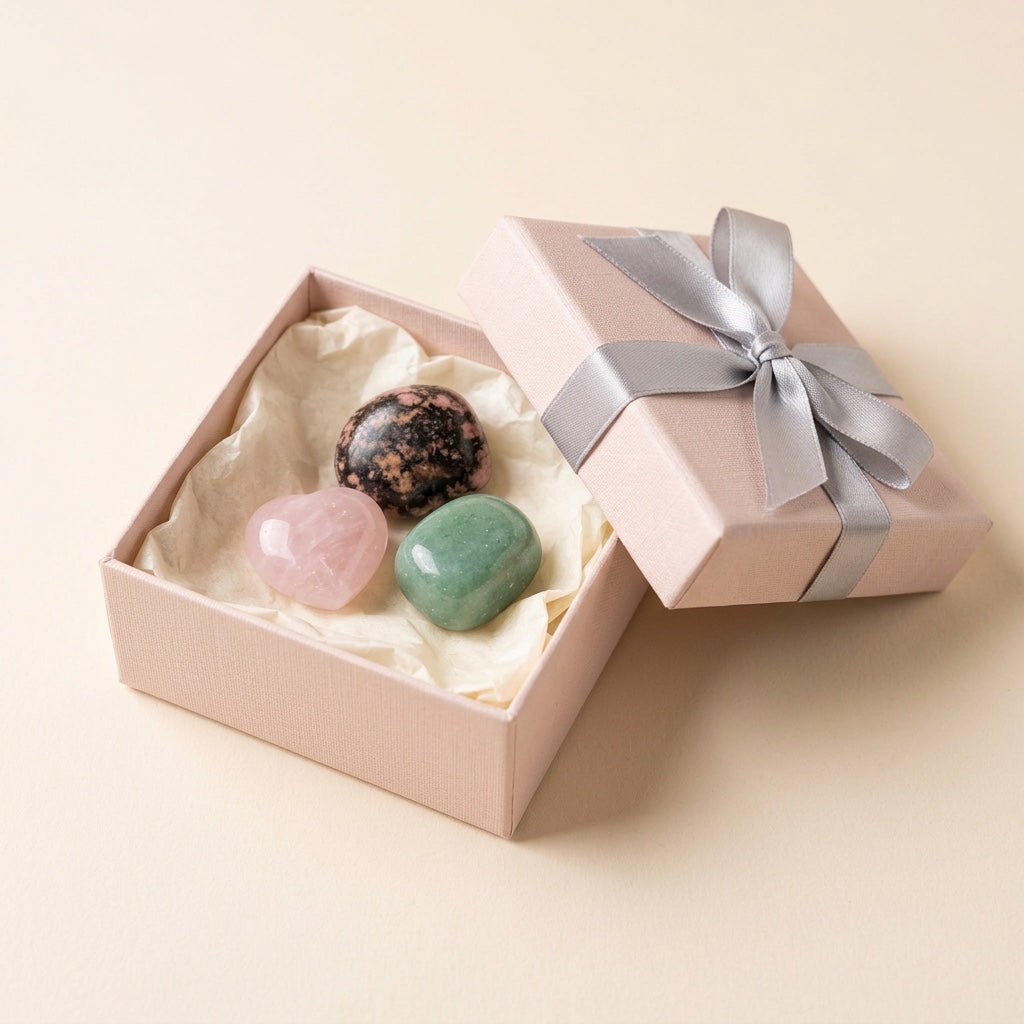 The Open Heart Repair in the Stones and Rockz pink gift box