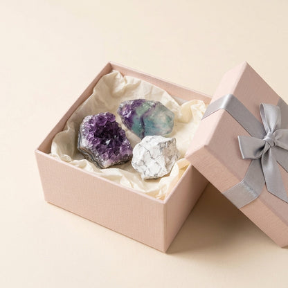The Overthinker's Reset in the Stones and Rockz pink gift box
