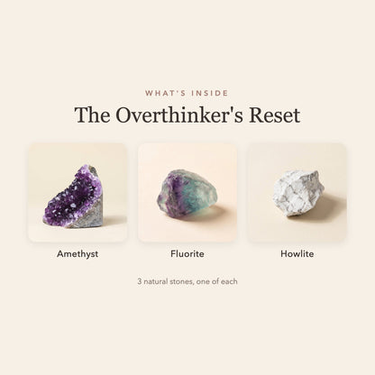 What's inside The Overthinker's Reset: amethyst, fluorite and howlite