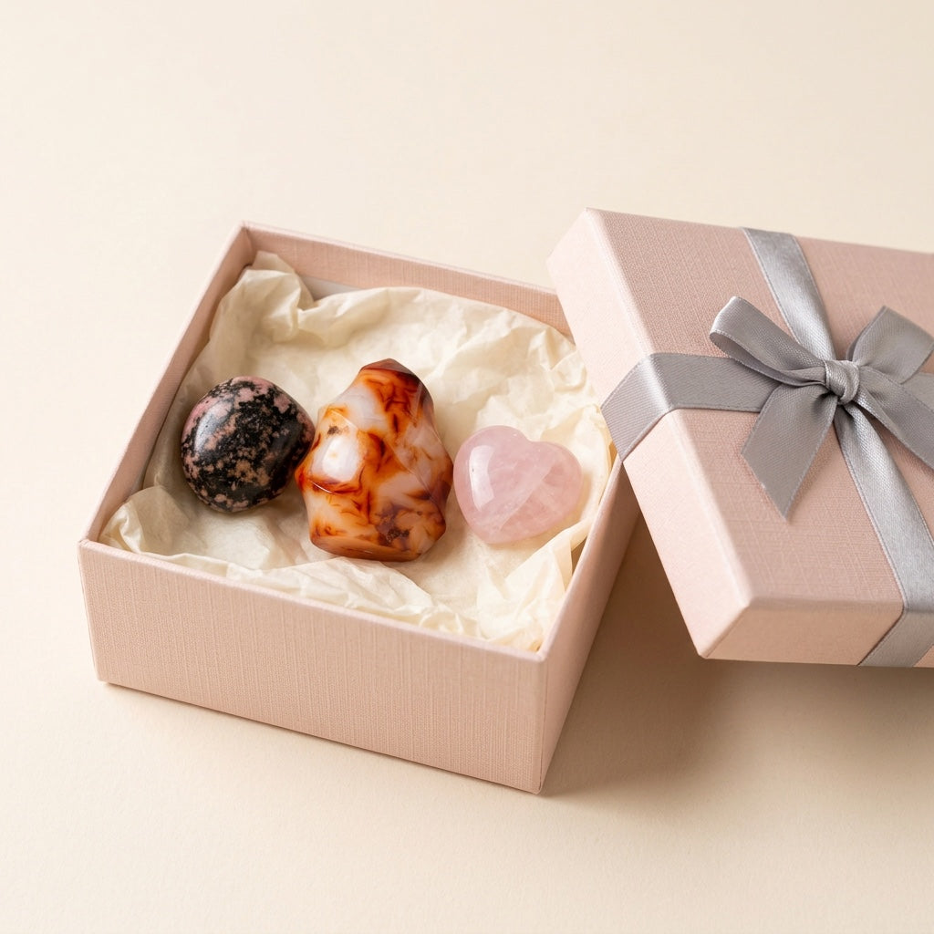 The Self-Worth Builder in the Stones and Rockz pink gift box